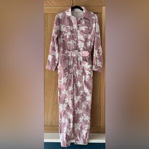 RoseVelvet Pink and White Floral Jumpsuit new without tags